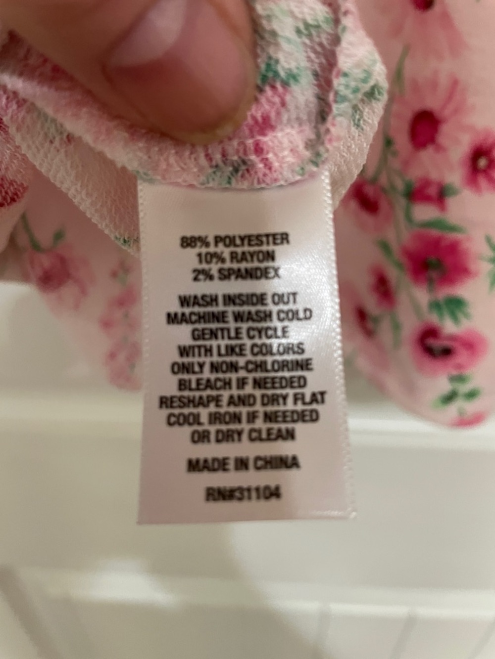 Crown and Ivy NWT pink floral top with ruffle sleeve XL - Picture 5 of 7